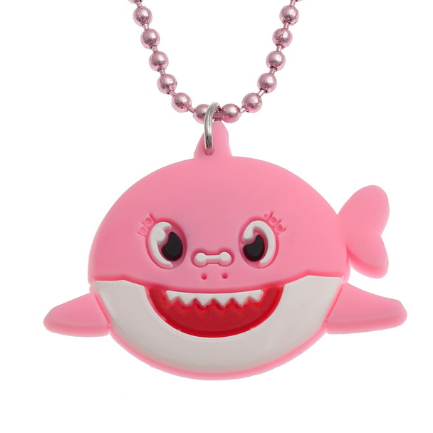 Pink shark necklace