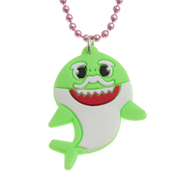 Green shark necklace