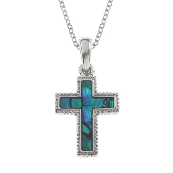 Blue cross necklace