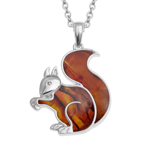 Red squirrel necklace