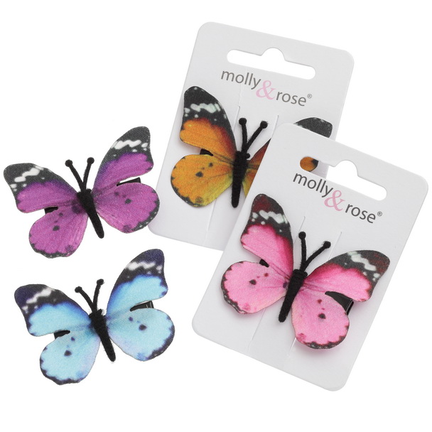 Butterfly hair clips