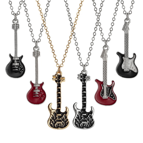 Guitar necklace on chain