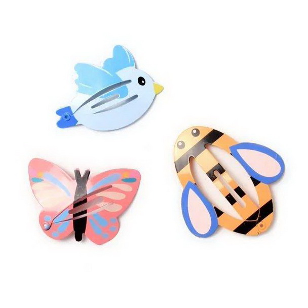 Butterfly/Bee/Bird snap clip set