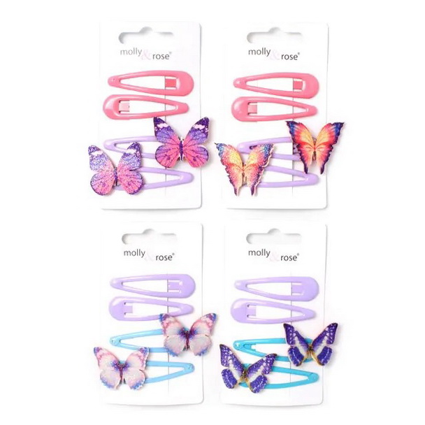 Butterfly snap clip set