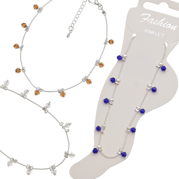 Glass bead anklet