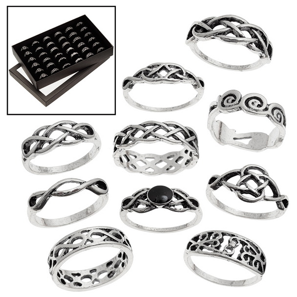 Celtic knot rings