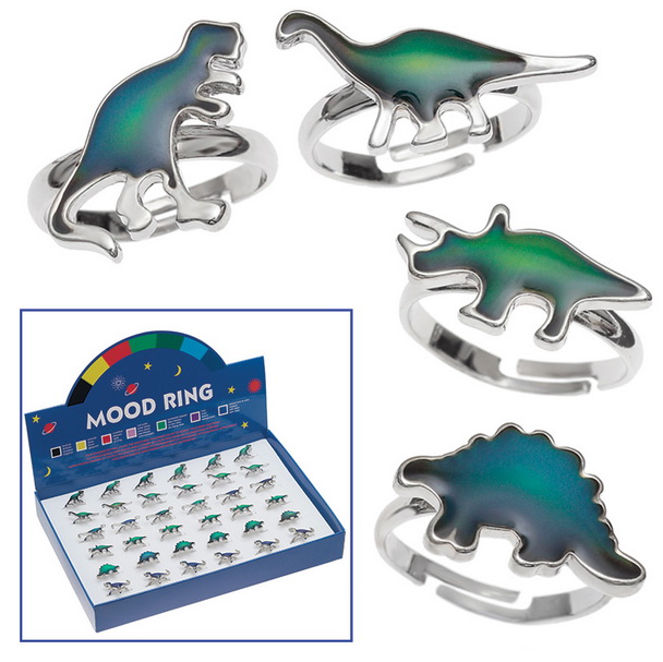 Dinosaur colour change mood rings