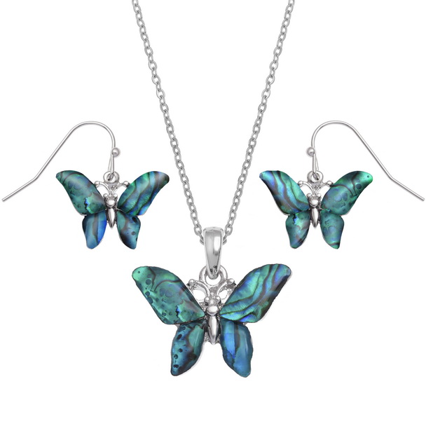 Blue butterfly set