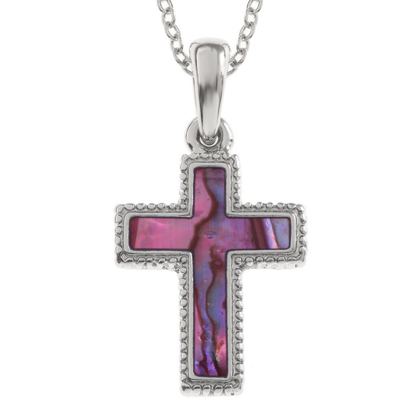 Pink cross necklace