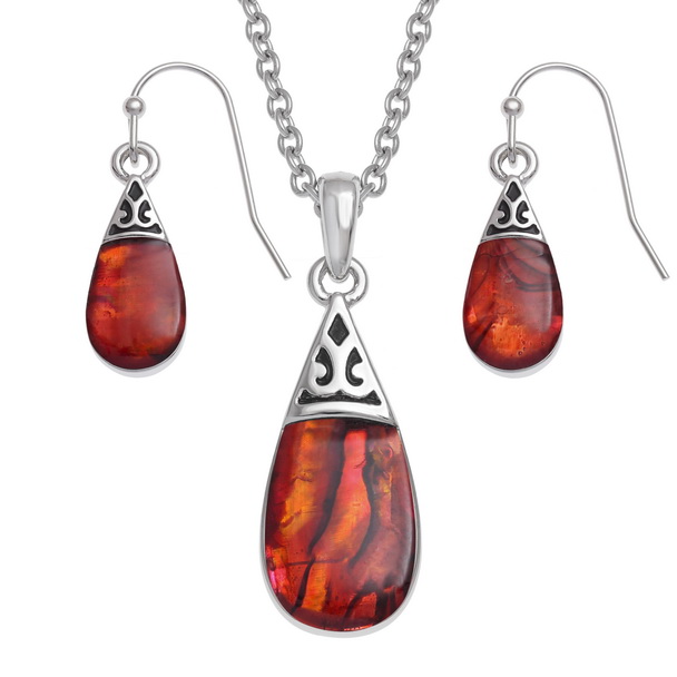 Red pear drop set