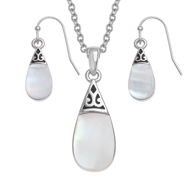 White pear drop set