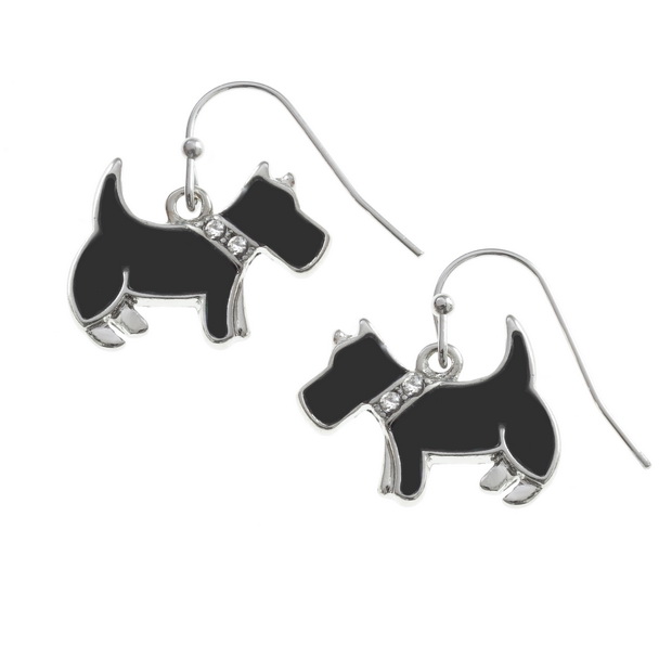 Scottie dog earrings