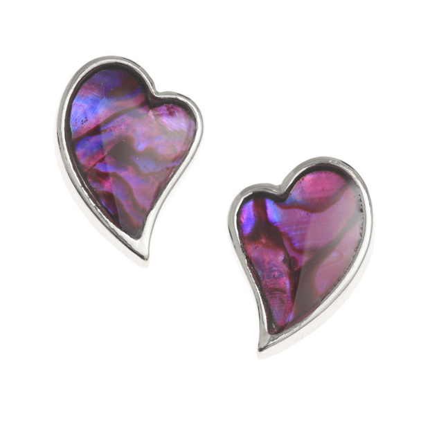 Pink heart earrings