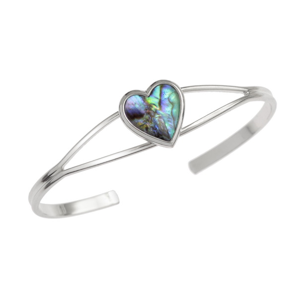 Natural heart bangle