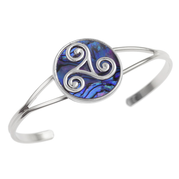 Purple Celtic triskele bangle