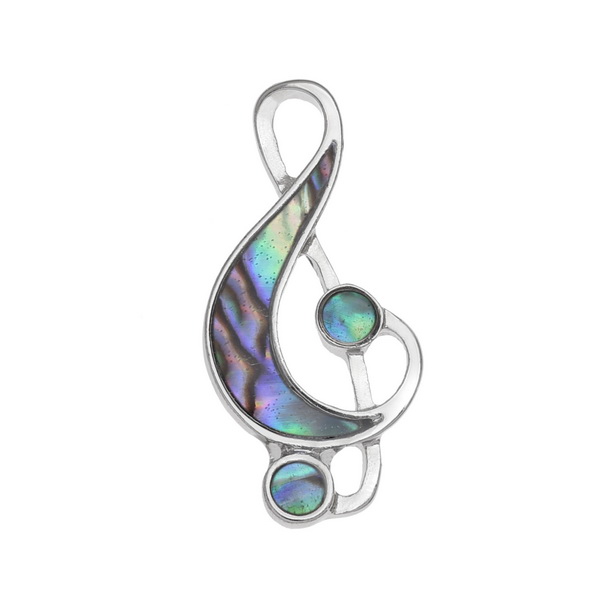 Treble clef pin badge