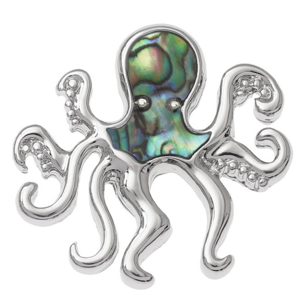 Octopus pin badge