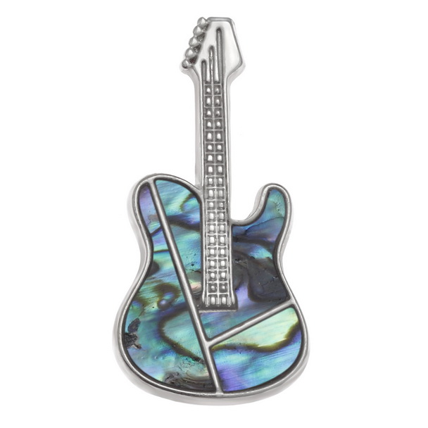 Guitar pin badge