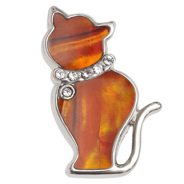 Ginger cat pin badge