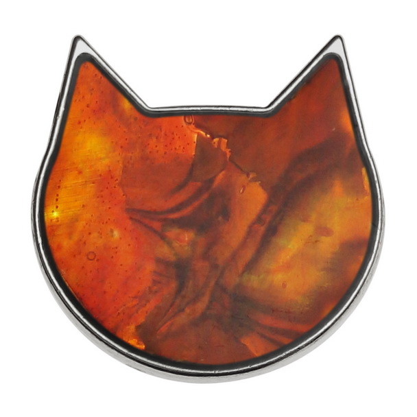 Ginger cat pin badge