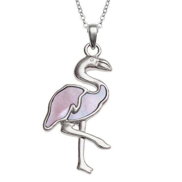 Pink flamingo necklace