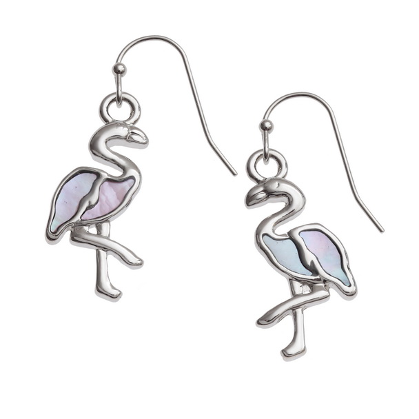 Pink flamingo earrings