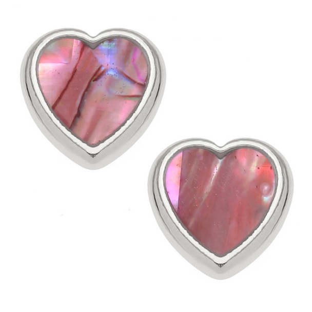 Pink heart earrings