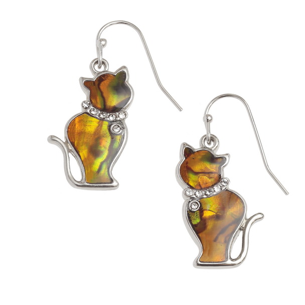 Ginger cat earrings