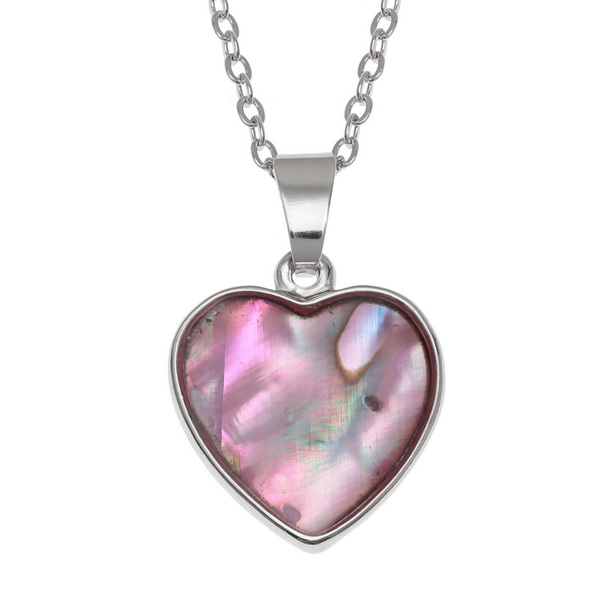 Pink heart necklace