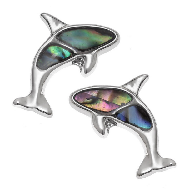 Orca whale earrings