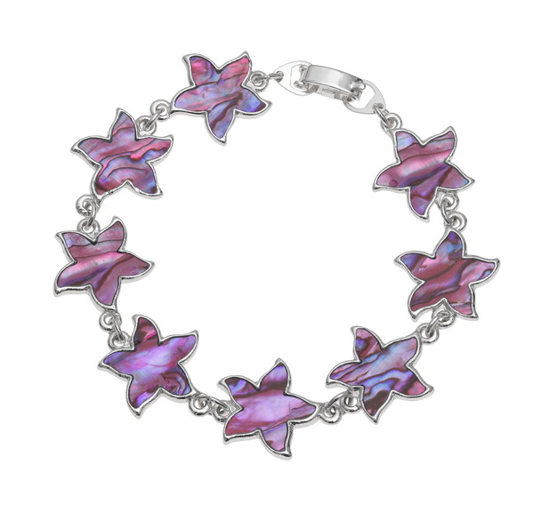 Pink flower bracelet