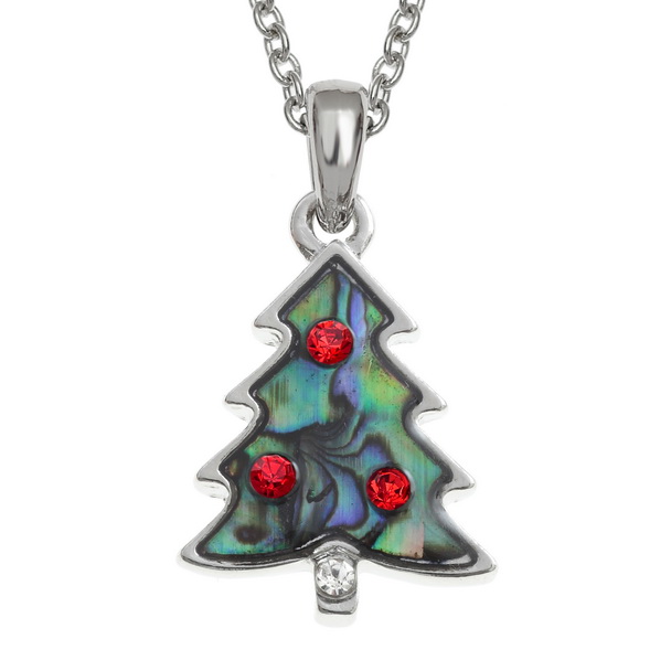 Christmas tree necklace