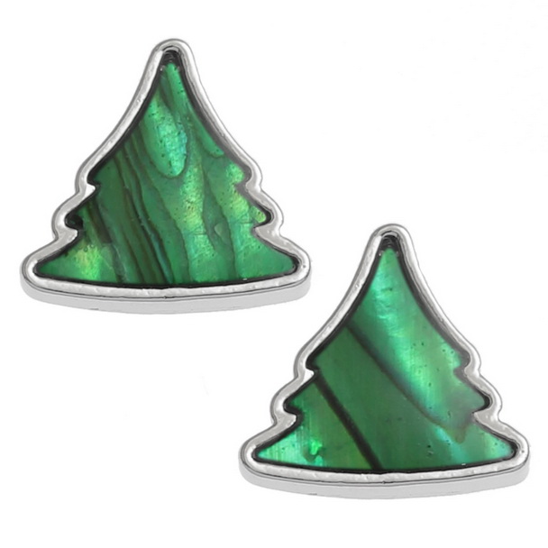 Christmas tree stud earrings
