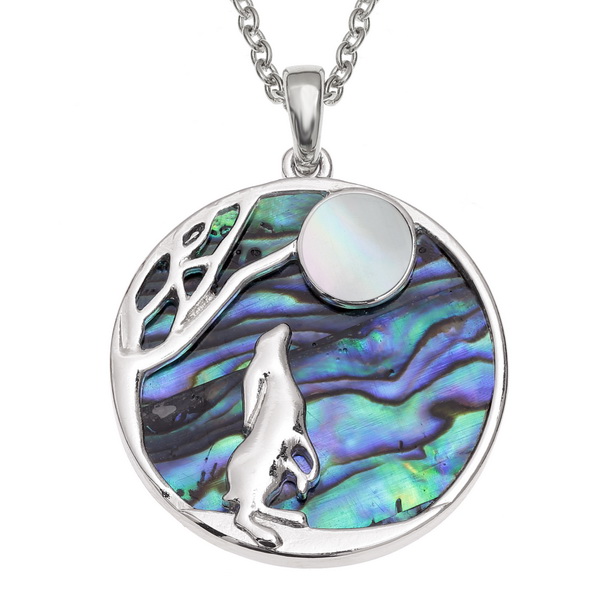 Moon gazing hare necklace