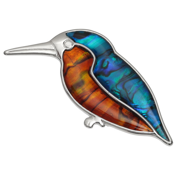 Kingfisher brooch