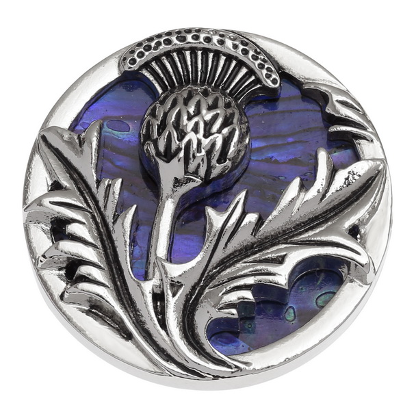 Purple thistle brooch