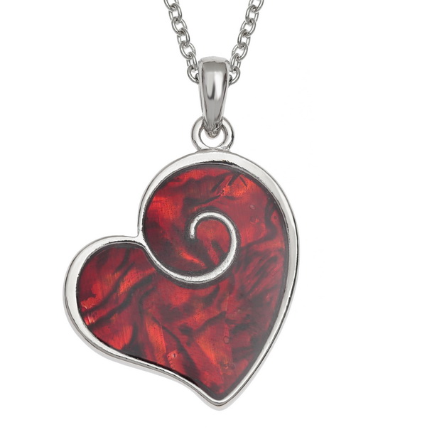 Heart swirl necklace