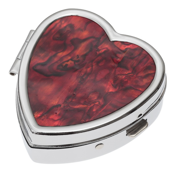 Red heart pill box