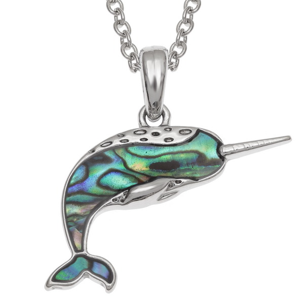 Narwhal whale necklace