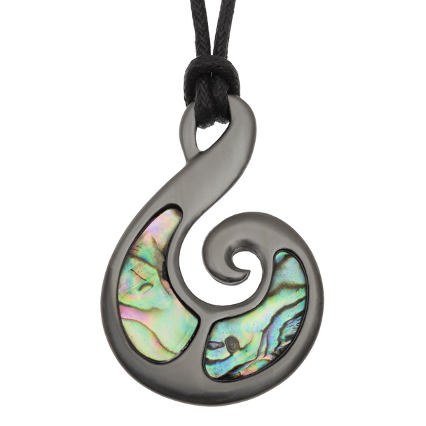 Maori koru fern necklace