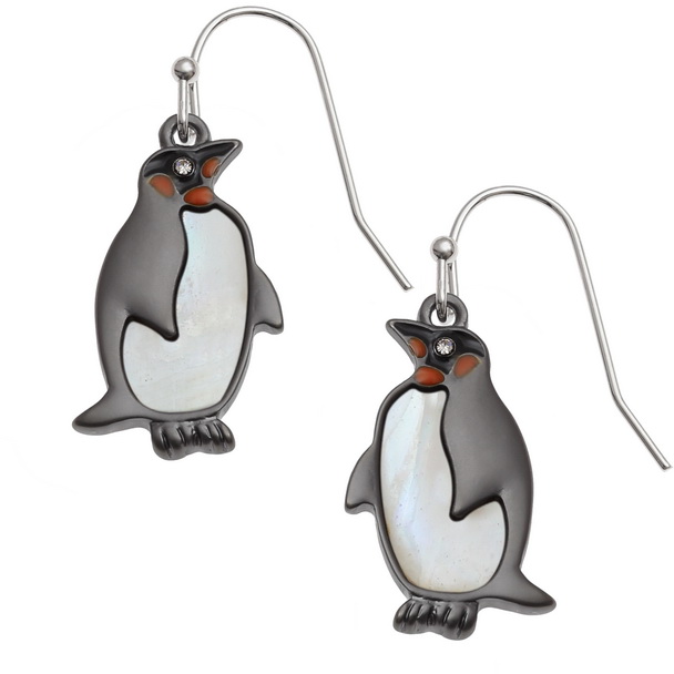 Emperor penguin earrings