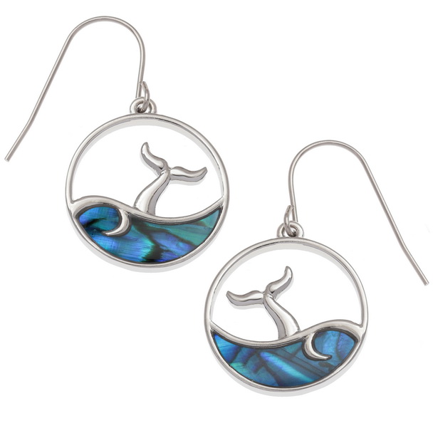 Whale tail earrings