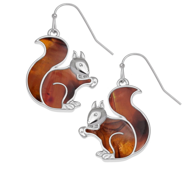 Red squirrel earrings