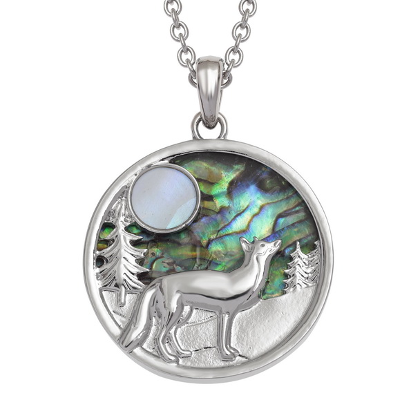 Moonlit fox necklace