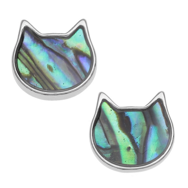 Natural cat earrings