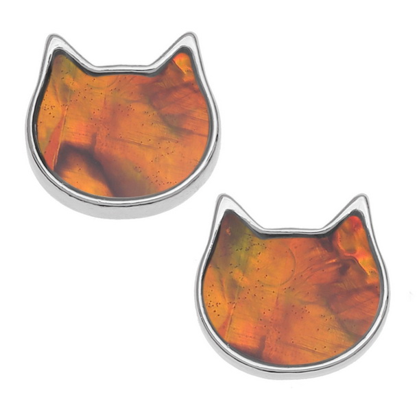 Ginger cat earrings