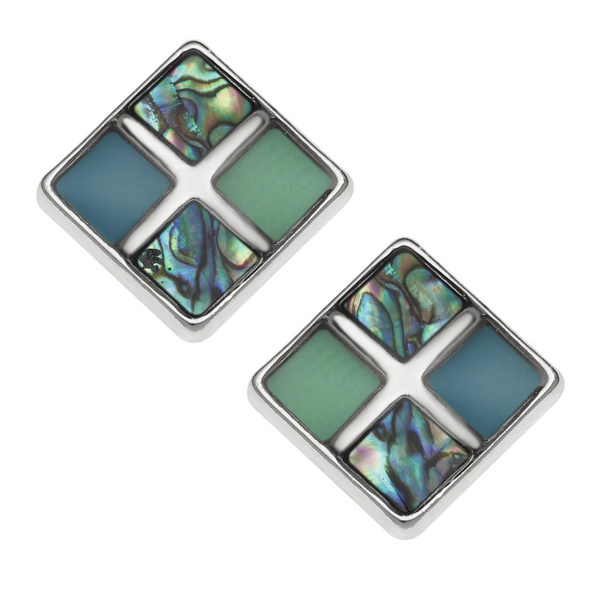 Tonal squares earrings