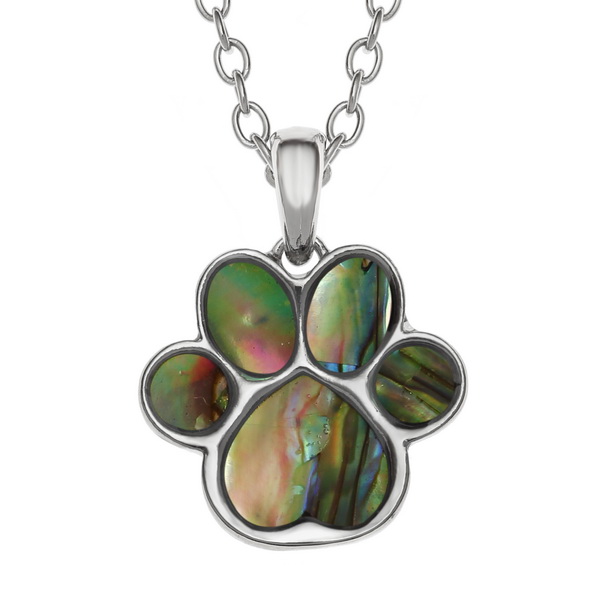 Pet paw print necklace