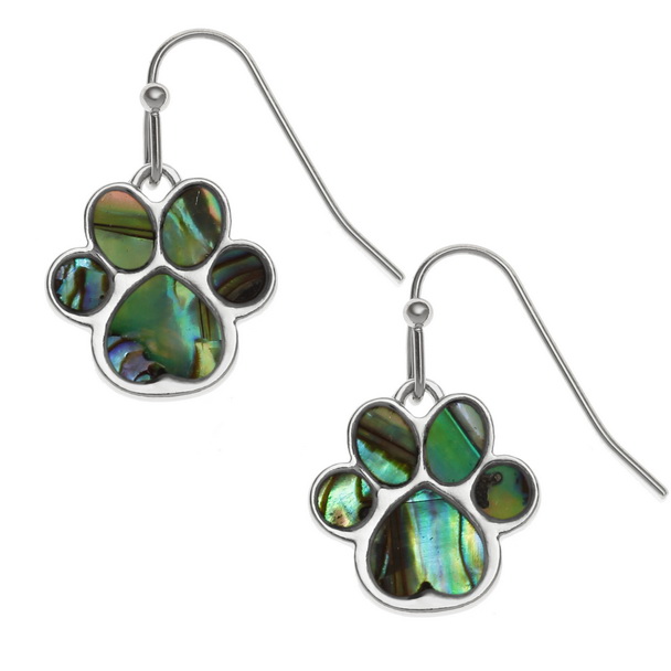 Pet paw print earrings