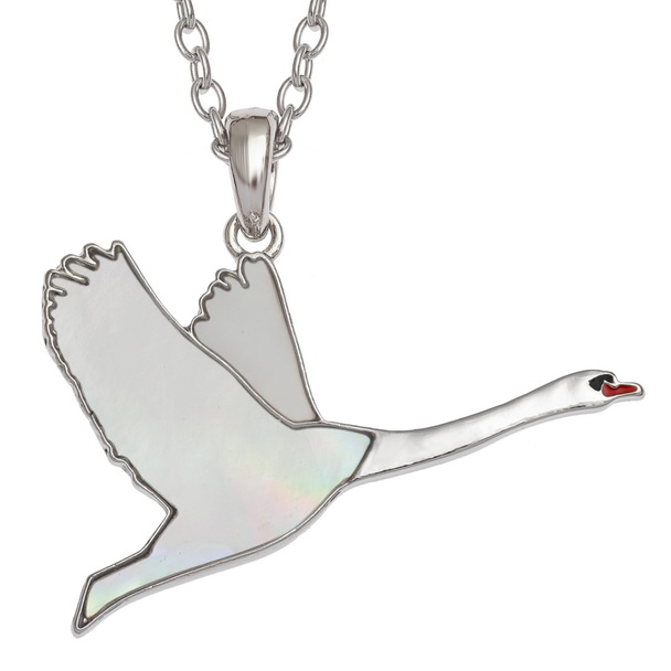 Flying swan necklace